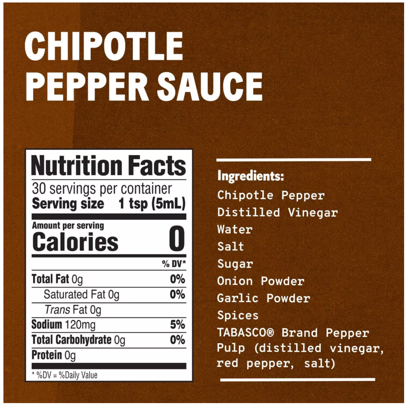 TABASCO Chipotle Pepper Sauce - 5oz