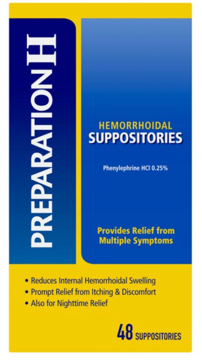 PREPARATION H Hemorrhoidal Suppositories, 48 Count - expires Jan 2028