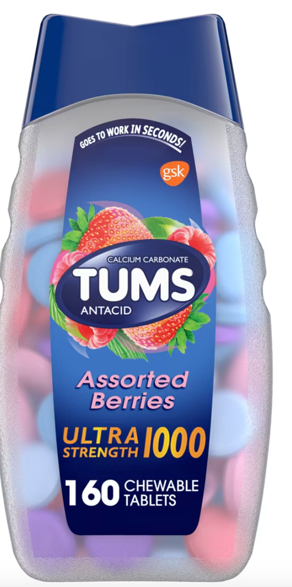 TUMS Ultra Strength Antacid Assorted Berries Chewable - 160ct - expires Dec 2030