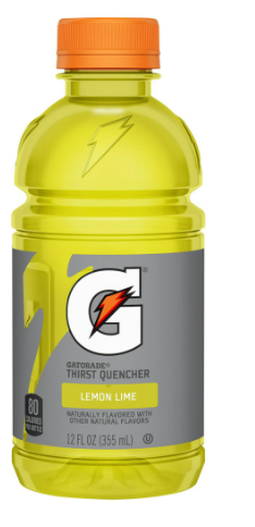 Gatorade Sports Drink: 12 oz Bottle, Lemon-Lime, Ready-to-Drink