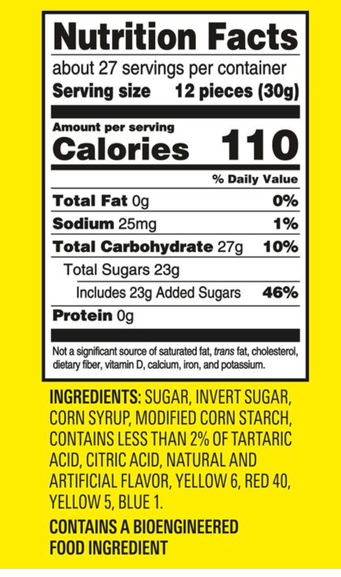 SOUR PATCH KIDS Soft & Chewy Gummy Candy, Family Size, Bulk Candy, 1.8 lb