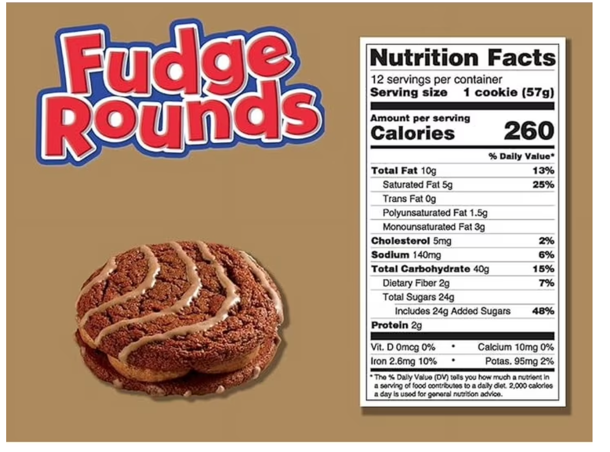 Little Debbie Fudge Rounds Sandwich Cookies, 8 ct - Apr 18 2026