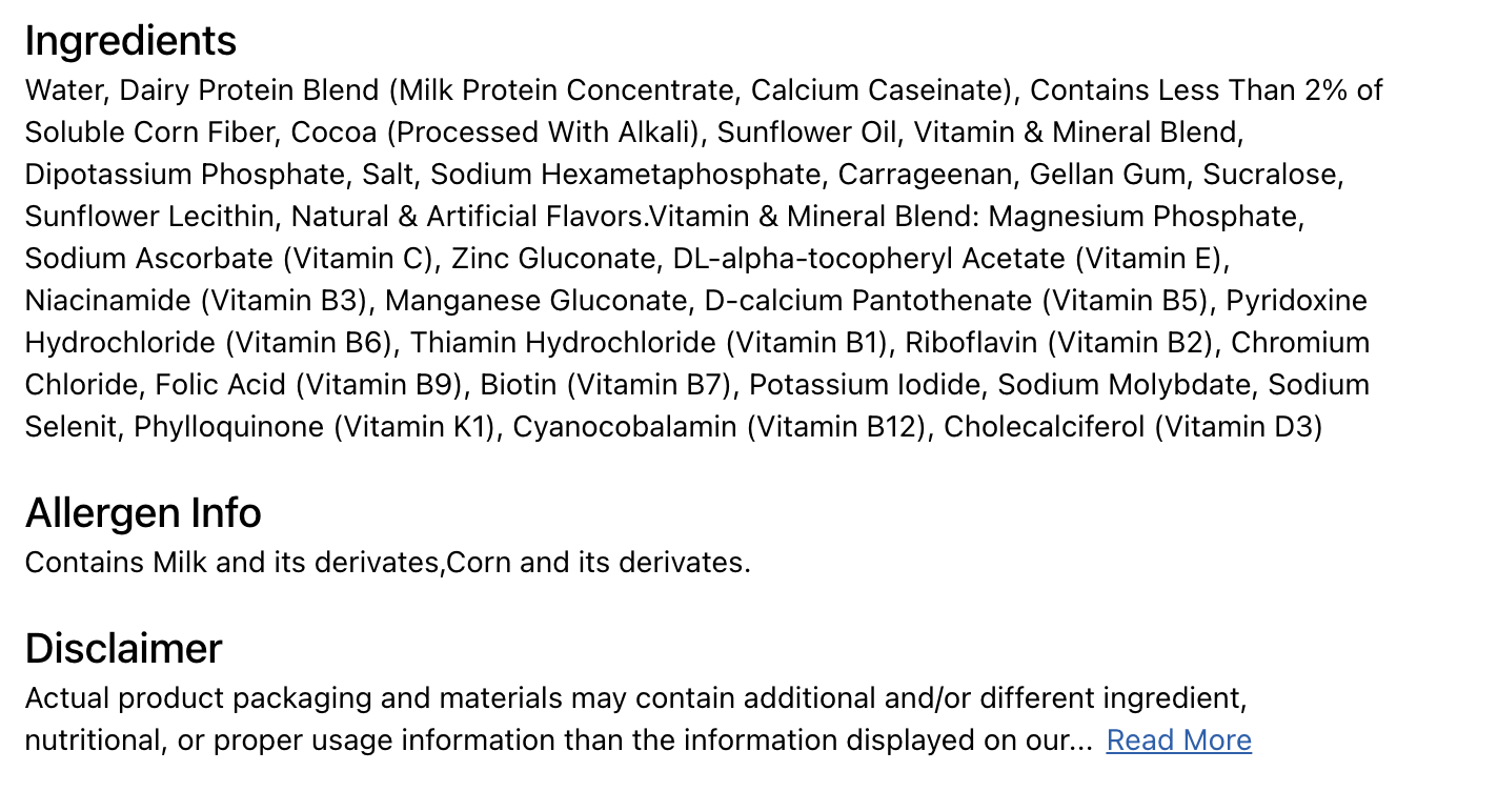 Atkins Plus Protein & Fiber Creamy Milk Chocolate Shake - expired 04/03/2026