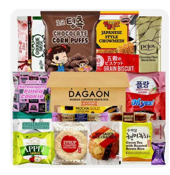 Dagaon Korean Japanese Snack Box 20 Count. - expires 10/29/2026
