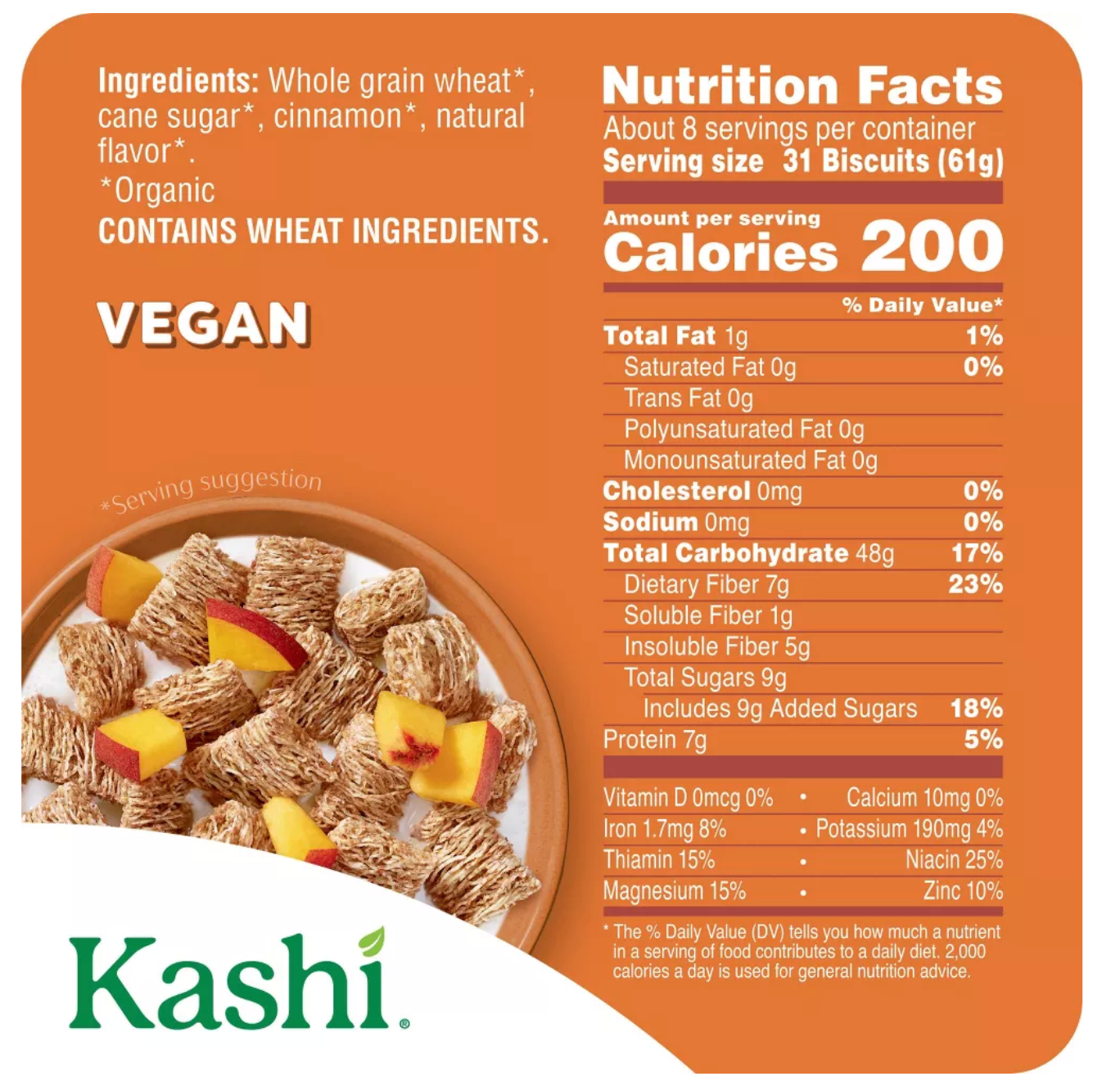 Kashi Organic Cinnamon Harvest Breakfast Cereal - 18oz - expires Jan 19 2027