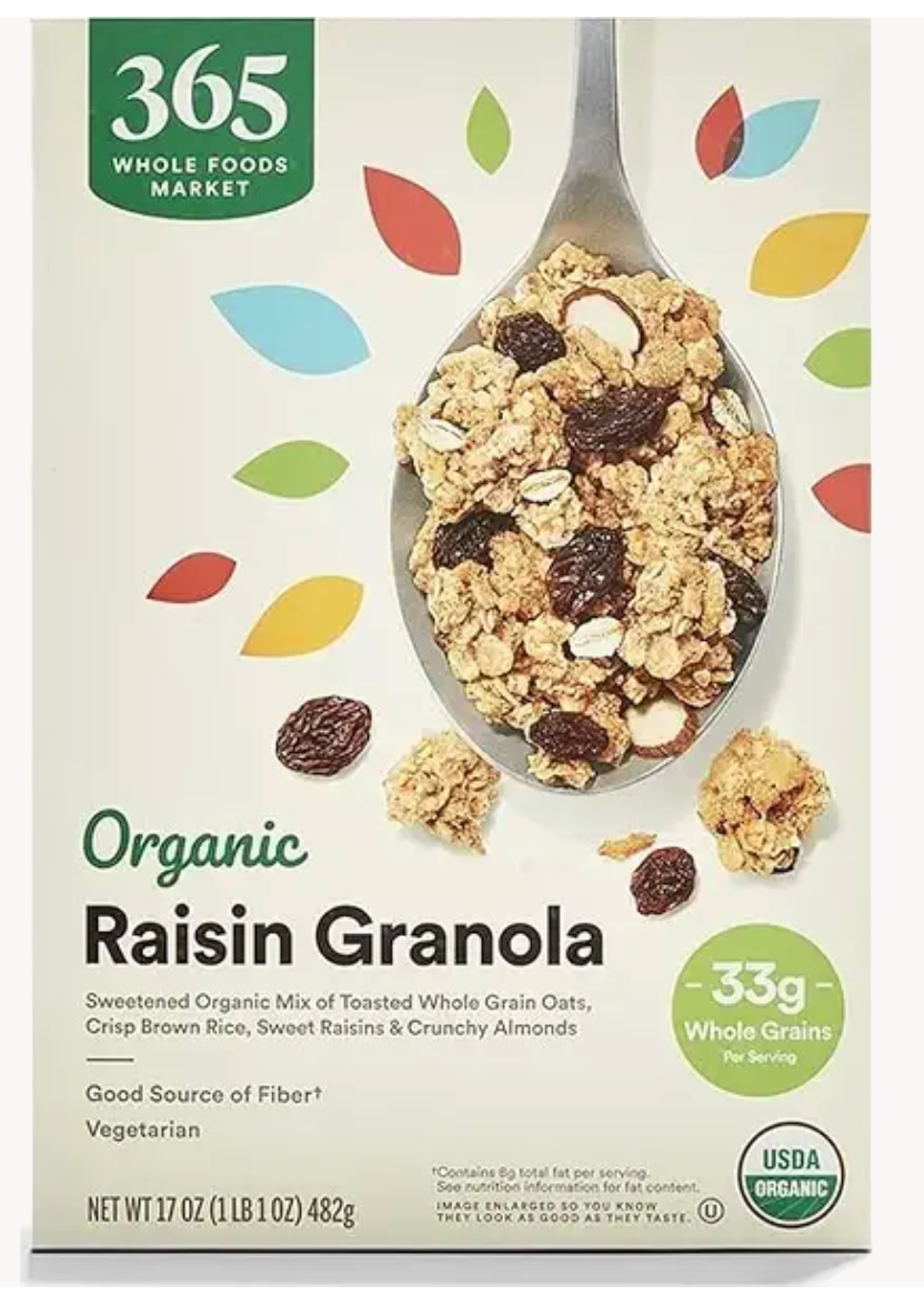 365 by Whole Foods Market, Organic Raisin Granola, 17 Ounce