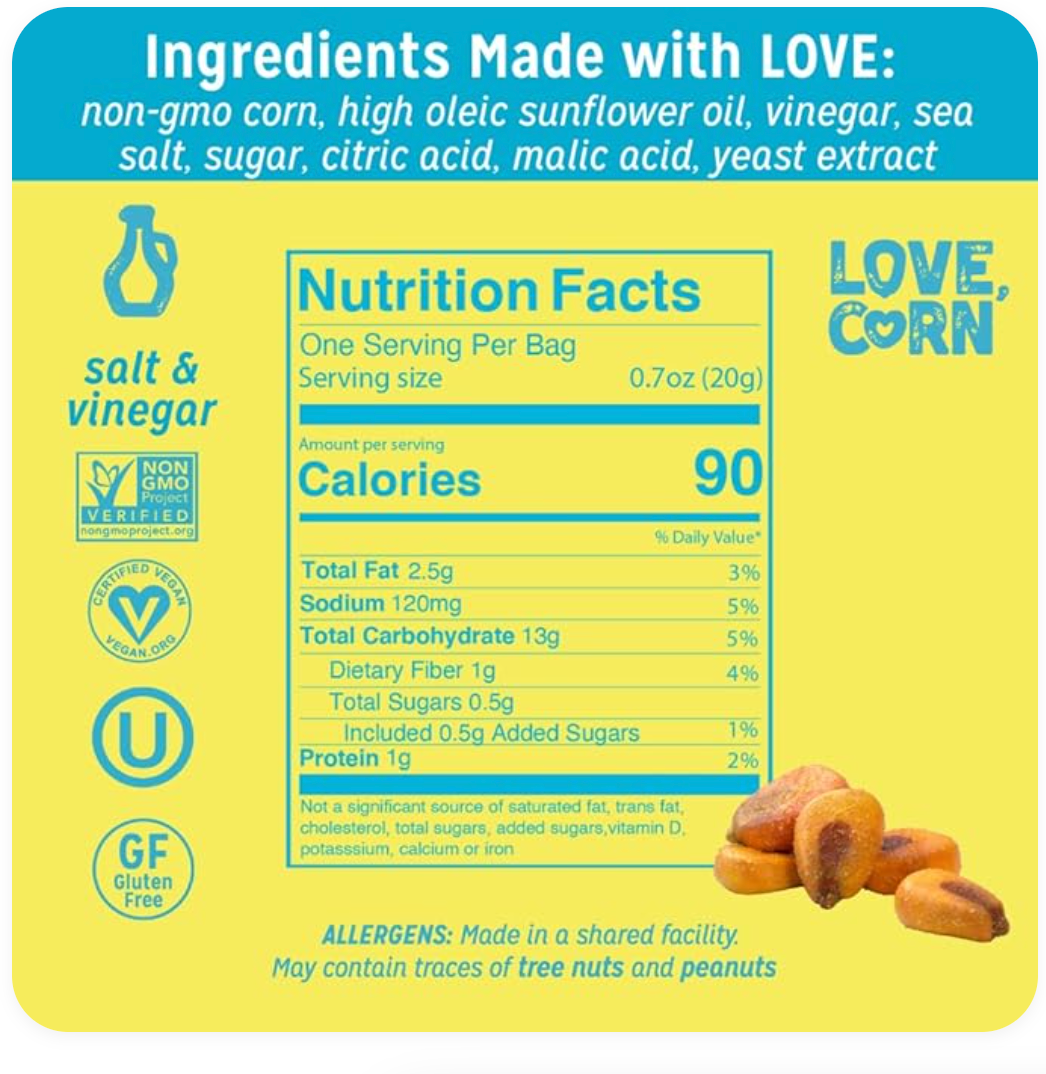 LOVE CORN Salt & Vinegar 0.7oz