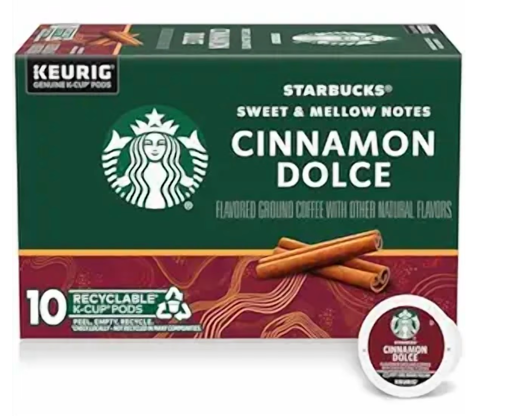 Starbucks Flavored Coffee K-Cup Pods, Cinnamon Dolce, 10 Ct (Pack - 1) - expires