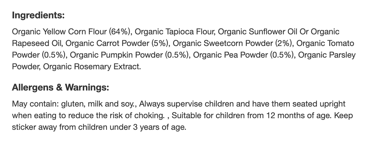 Little Bellies Organic Veggie Tubes Baby Snacks - 0.42 oz: Age 12 Months & Up, Cheese & Tomato Flavors, Ready to Eat - expires Jan 28 2027