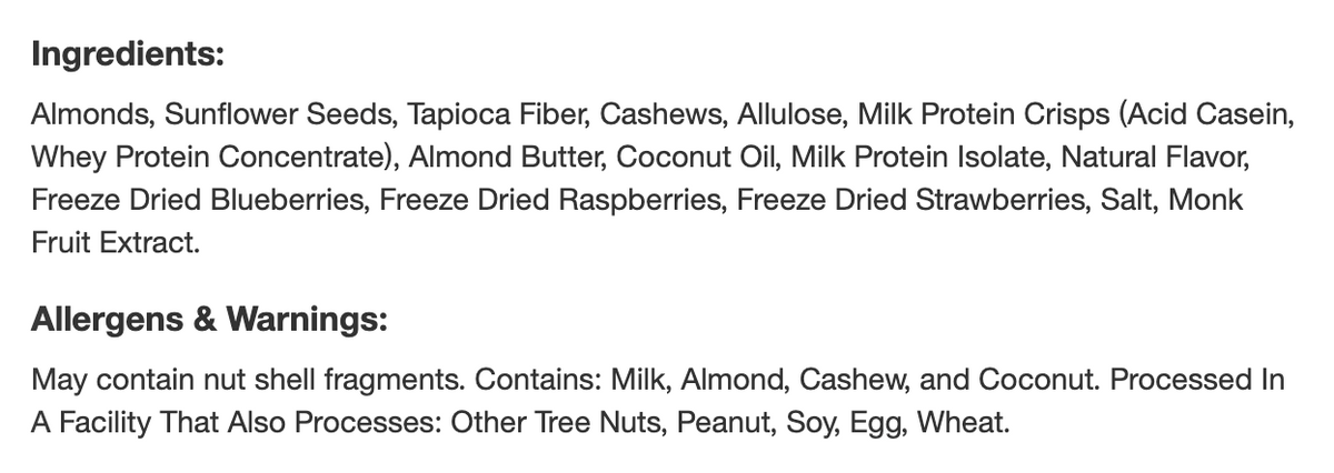 MAGIC SPOON Mixed Berry Protein Granola - 8oz: No Certified Synthetic Colors - expires 04/12/2027