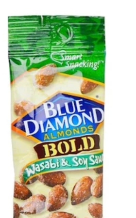 Blue Diamond Retail Blue Diamond Wasabi & Soy Sauce Almonds Tube 0.75 oz