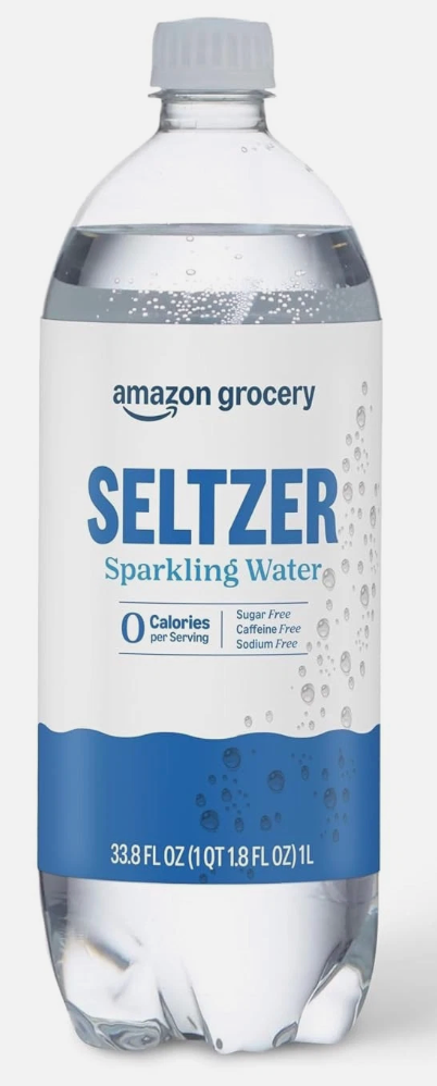 Amazon Grocery, Seltzer Sparkling Water, 33.8 Fl Oz