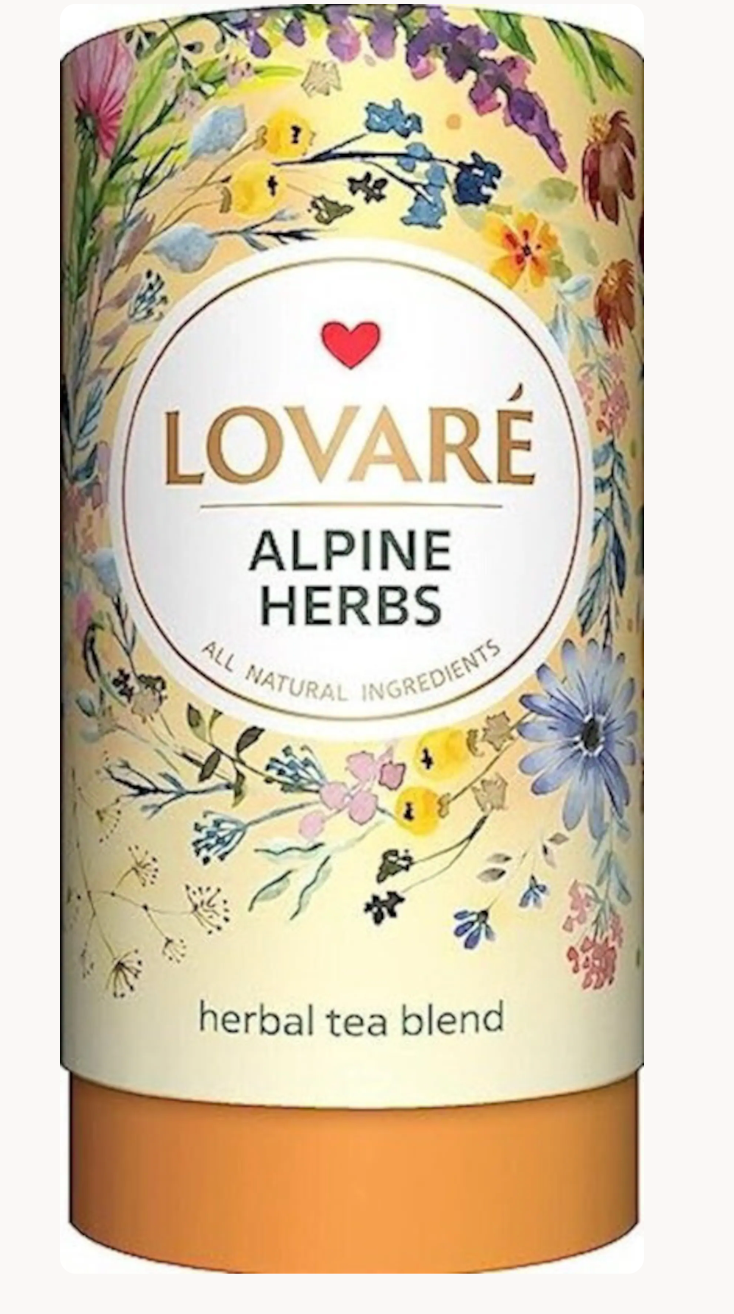 Lovare Herbal Tea "ALPINE HERBS" Loose Tea in Tube Made in Ukraine