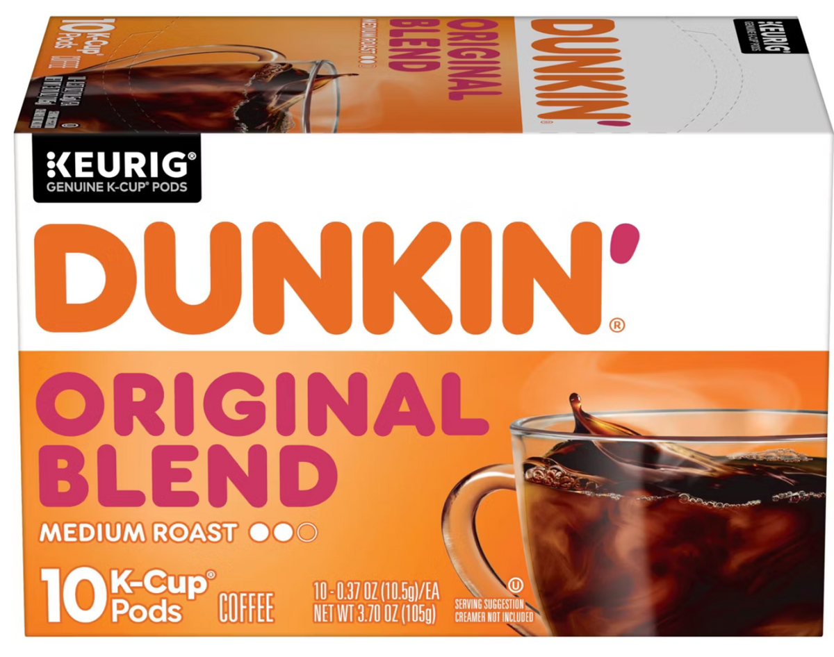 Dunkin' Original Blend Medium Roast Coffee - Keurig K-Cup Pods - 10ct - expires 03/16/2027