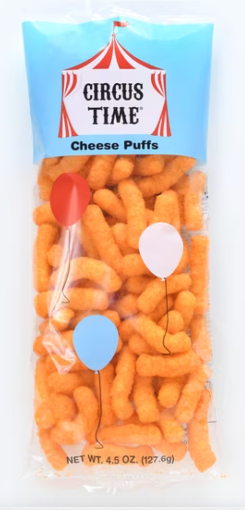 4.5oz Circus Time Cheese Puffs - expires 10/30/2026