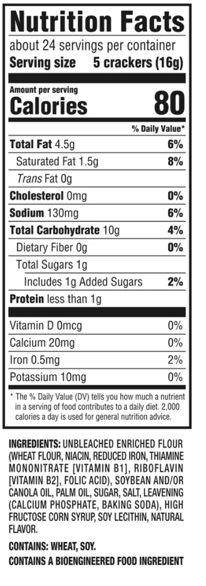 RITZ Original Crackers Lunch Snacks - 13.7oz - expires Nov 13 2026