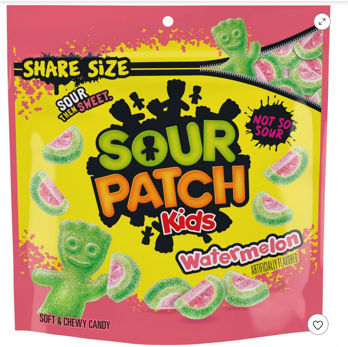 SOUR PATCH KIDS Watermelon Soft & Chewy Gummy Candy Share Size - 12oz