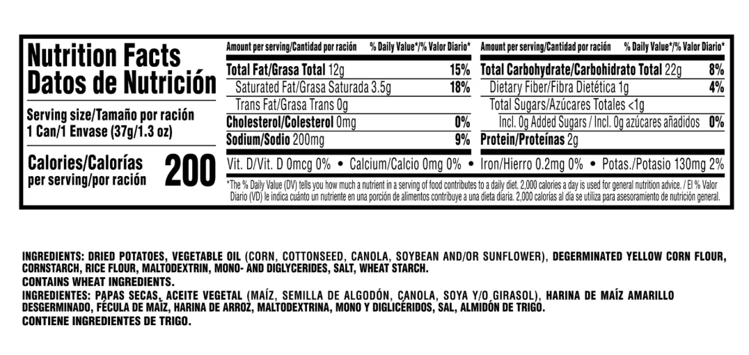 Pringles Potato Crisps Chips, Lunch Snacks, Office and Kids Snacks, Grab N' Go, Original, 1.3oz Can (1 Can) - expires