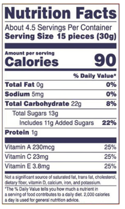 Welch's Mango Peach Fruit Snacks (5 oz)