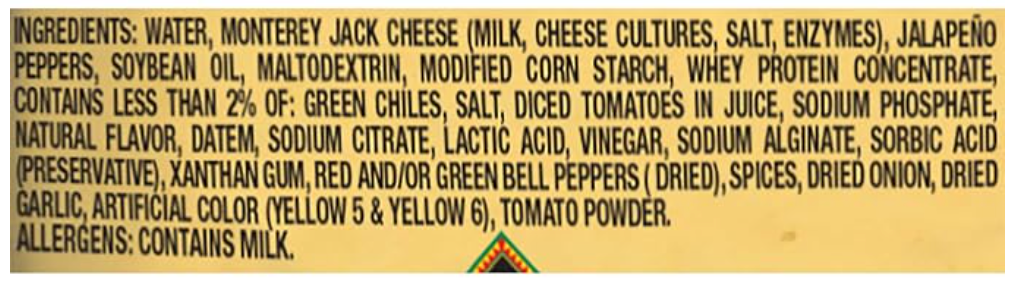 ON THE BORDER Spicy Jalapeno Queso, 15.25 Oz Jar - expires May 12 2027
