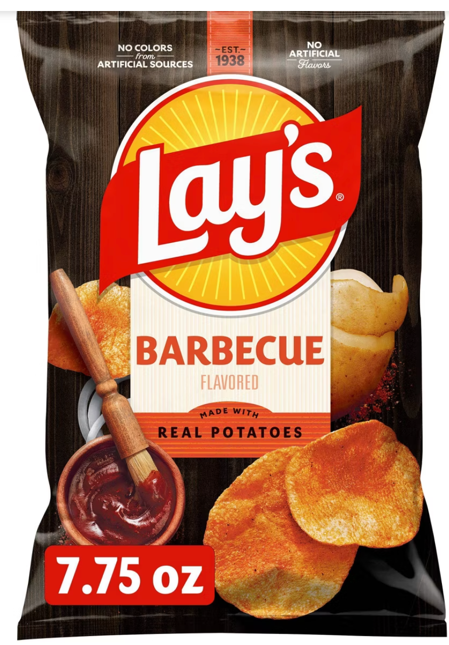 Lay's Barbecue Flavored Potato Chips - 7.75oz: No Artificial Flavors - expired June 30 2026