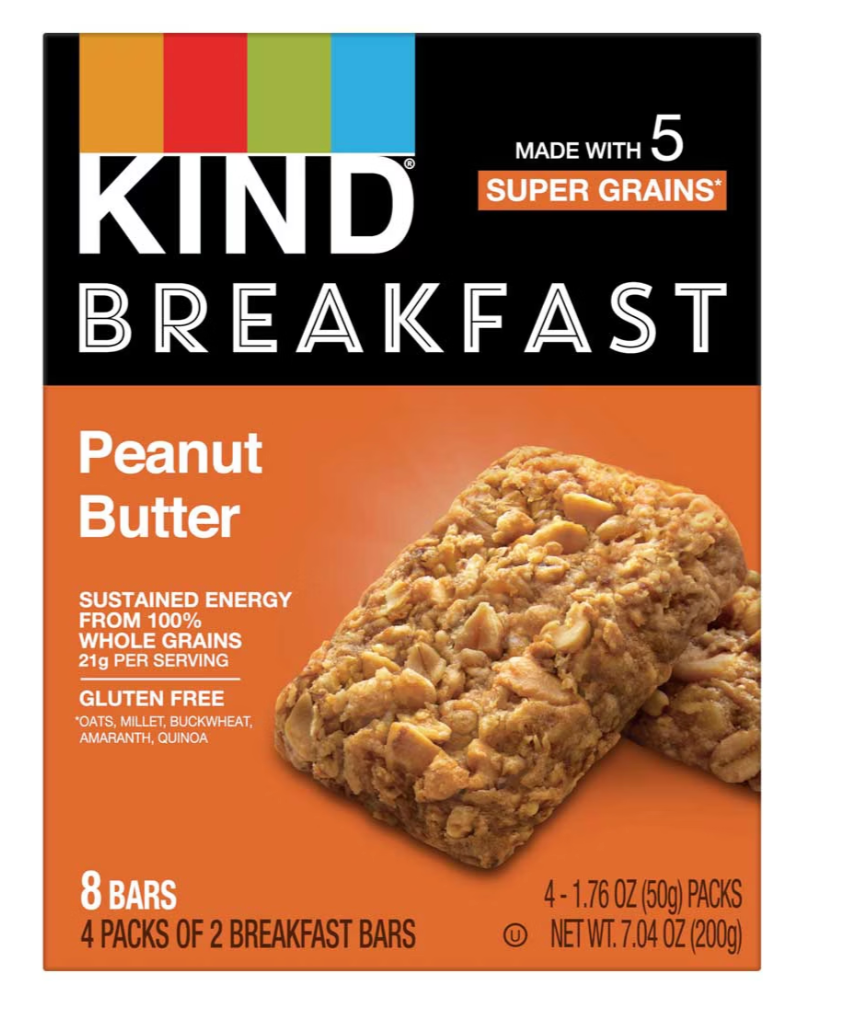 KIND Peanut Butter Breakfast Bars, 7.04 oz, 8 ct - expired March 24 2026