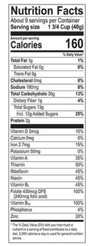 Honey-Comb Cereal, 12.5 oz - expired June 08 2026