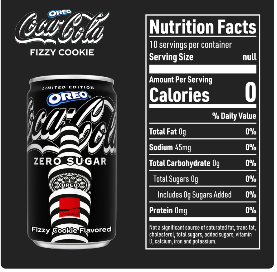 Coca-Cola® Zero Sugar OREO Limited Edition Creations® 7.5 oz Mini Can Singles