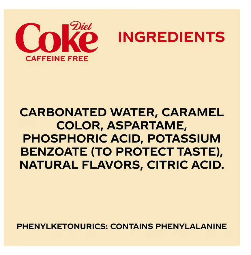 Diet Coke Caffeine Free Soda, Fridge Pack 12 pack, 12.0 oz, 12 pack