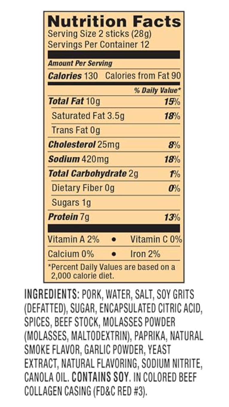 Cattleman's Cut Old Fashioned Smoked Sausages, 12 Ounce - Expires July 3rd 2025