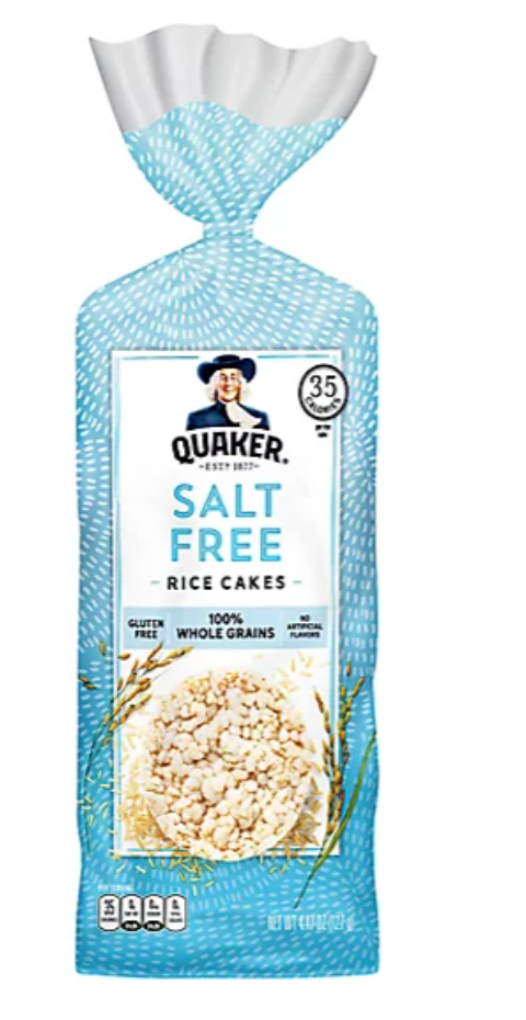Quaker Rice Cakes Salt Free - 4.47 Oz 4.47 Ounce - Expired May 06 2025