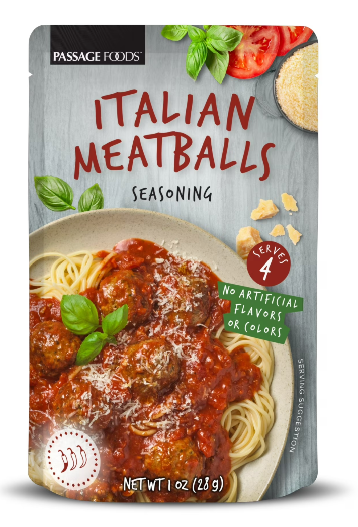 Passage Foods Italian Meatball Seasoning Mix, 1 oz