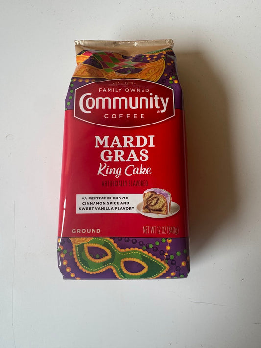 Community Coffee Mardi Gras King Cake Ground Coffee