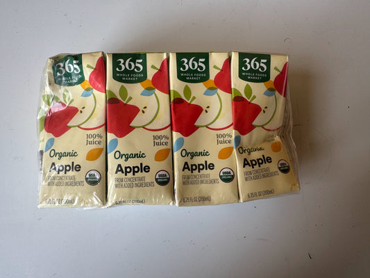365 Whole Foods Market Organic Apple 100% Juice 8 pack