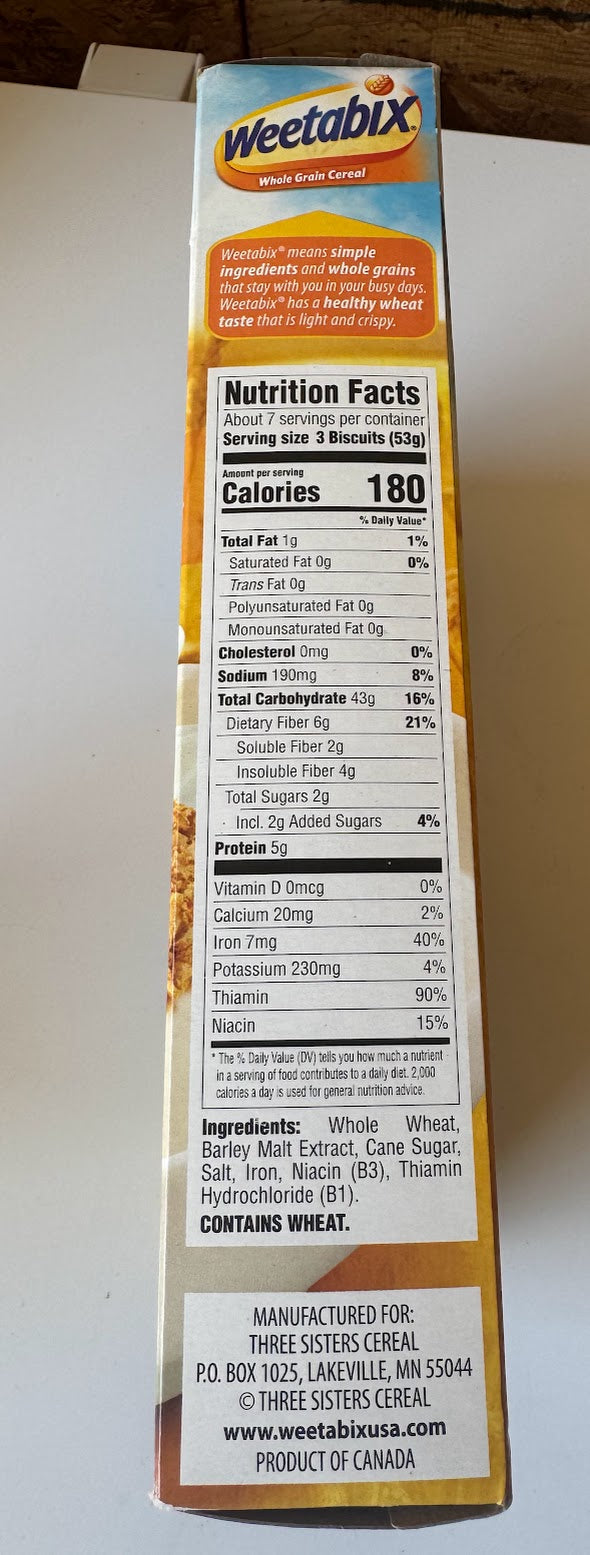 Weetabix Whole Grain Cereal