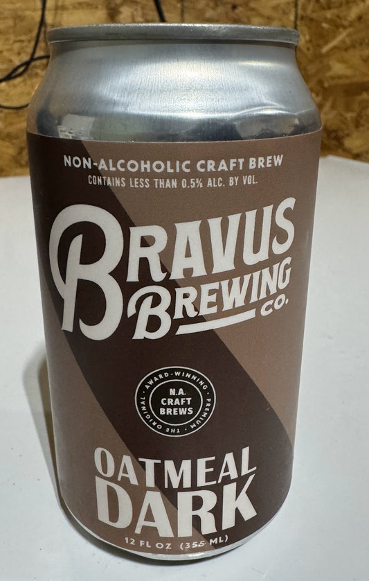 Bravus Brewing Co. Oatmeal Dark NON ALCOHOLIC Craft Brew