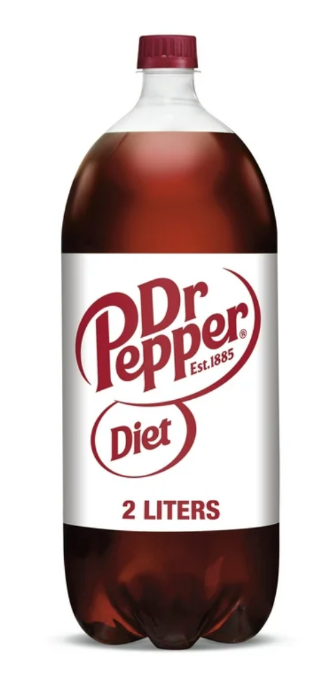 Diet Dr Pepper Soda Pop, 2 L, Bottle