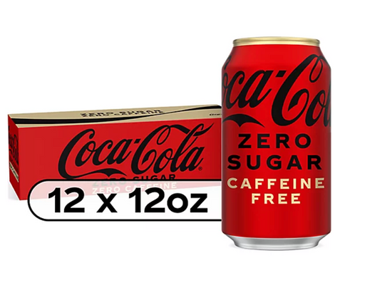Coca-Cola Zero Sugar, Caffeine Free Soda Pop, 12 fl oz, 12 Pack Cans