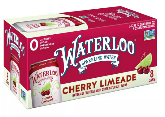 Waterloo Cherry Limeade Sparkling Water - 8pk/12 fl oz Cans