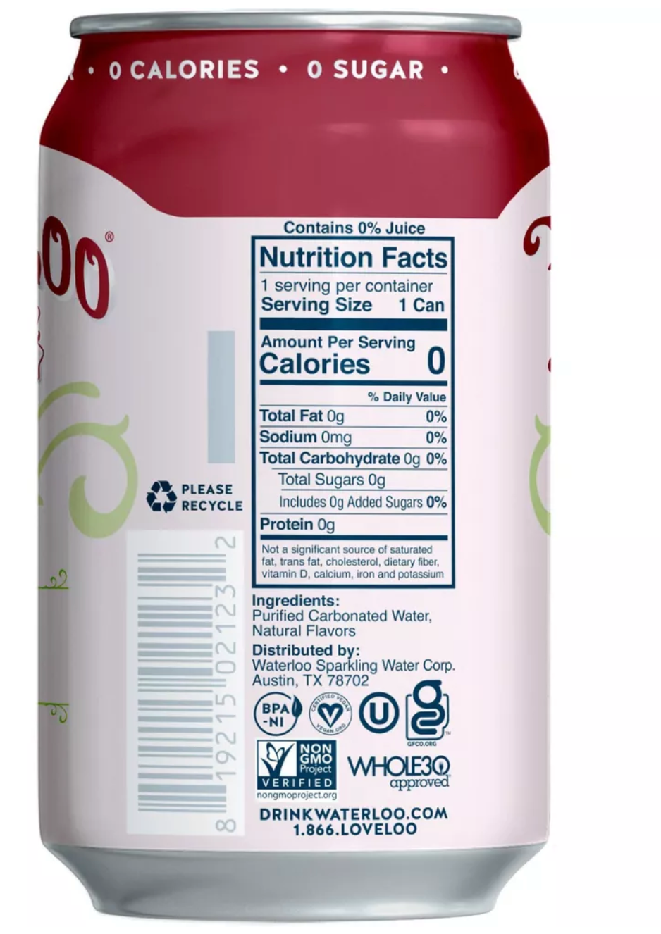 Waterloo Cherry Limeade Sparkling Water - 8pk/12 fl oz Cans