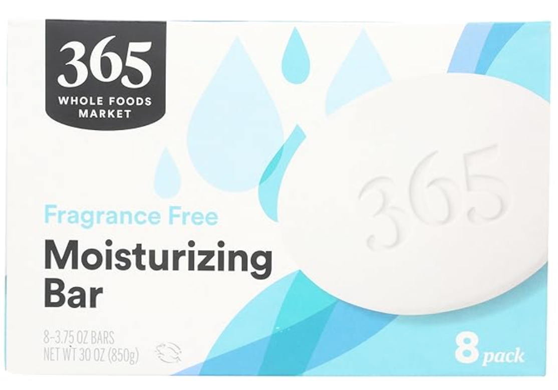 365 by Whole Foods Market, Fragrance Free Bar Soap, 30 Ounce, 8 Count