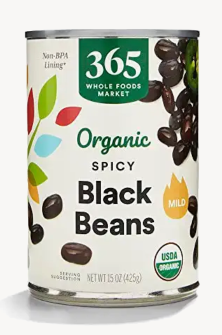 365 by Whole Foods Market, Organic Spicy Black Beans, 15 Ounce