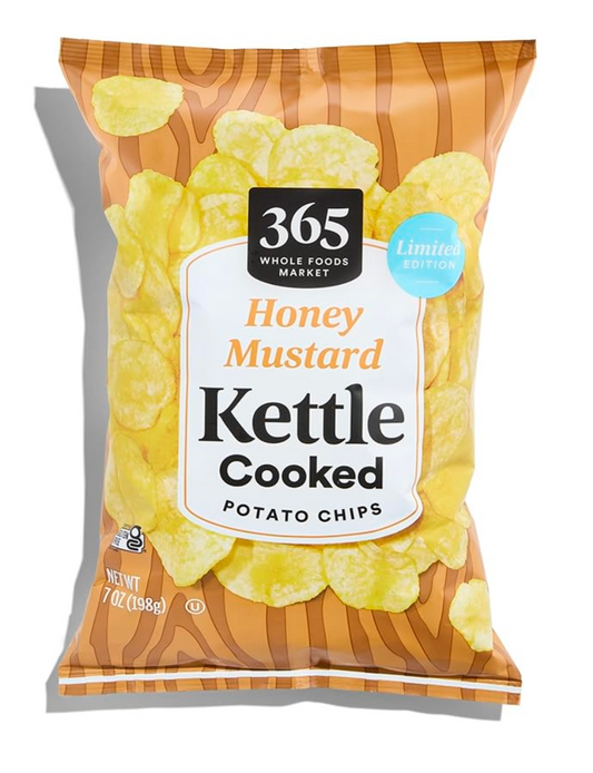 365 by Whole Foods Market, Kettle Cooked Potato Chips, Honey Mustard, 7 Ounce