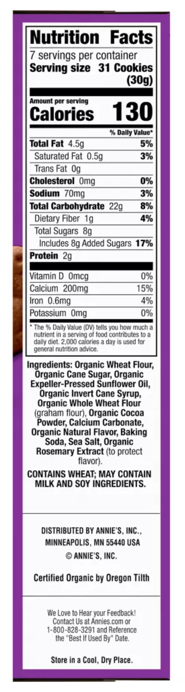 Annie's Organic Chocolate Bunny Grahams - 7.5oz