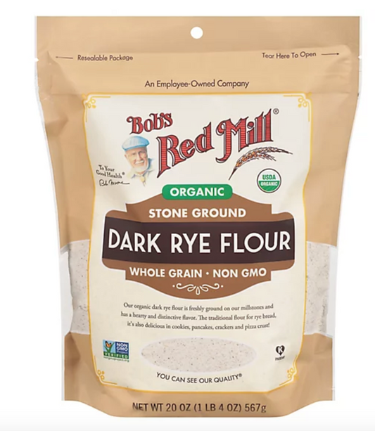 Bob's Red Mill Organic Stone Ground Whole Grain Dark Rye Flour - 20 Oz