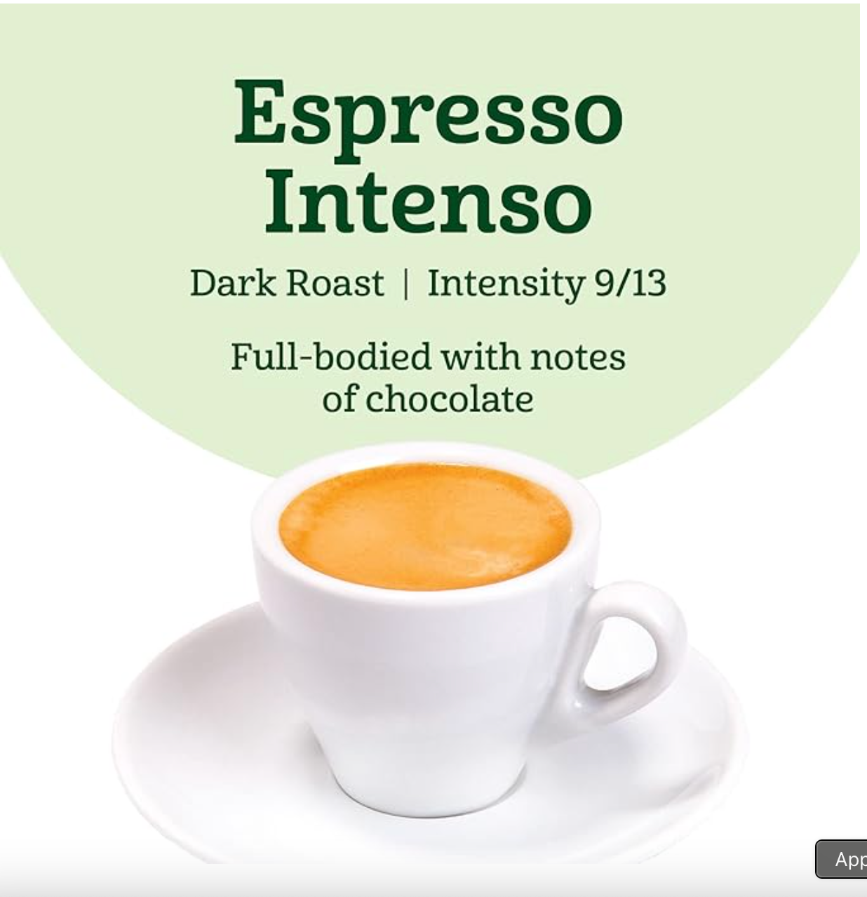Amazon Fresh Espresso Intenso Dark Roast Aluminum Capsules, Compatible with Nespresso Original Brewers, Intensity 9/13, 50 Count (5 Packs of 10)