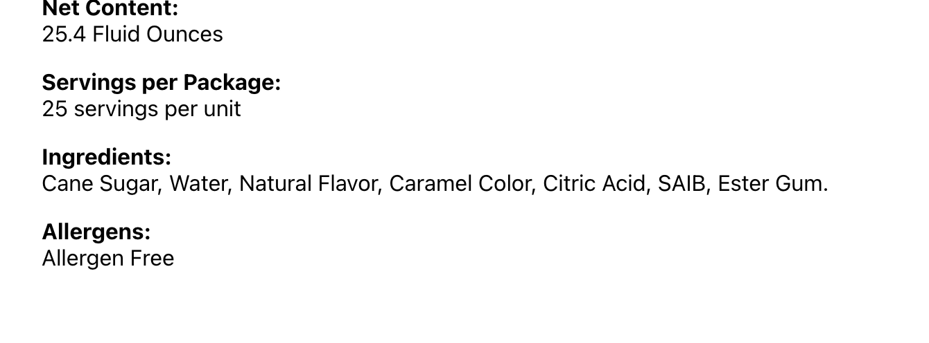 DaVinci Gourmet  Spicy Ginger Syrup - Expires Jan 2026
