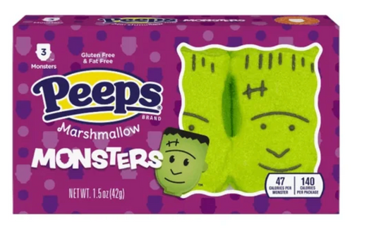 Peeps Halloween Marshmallow Monsters - 1.5oz/3ct - Expired 06/30/2026