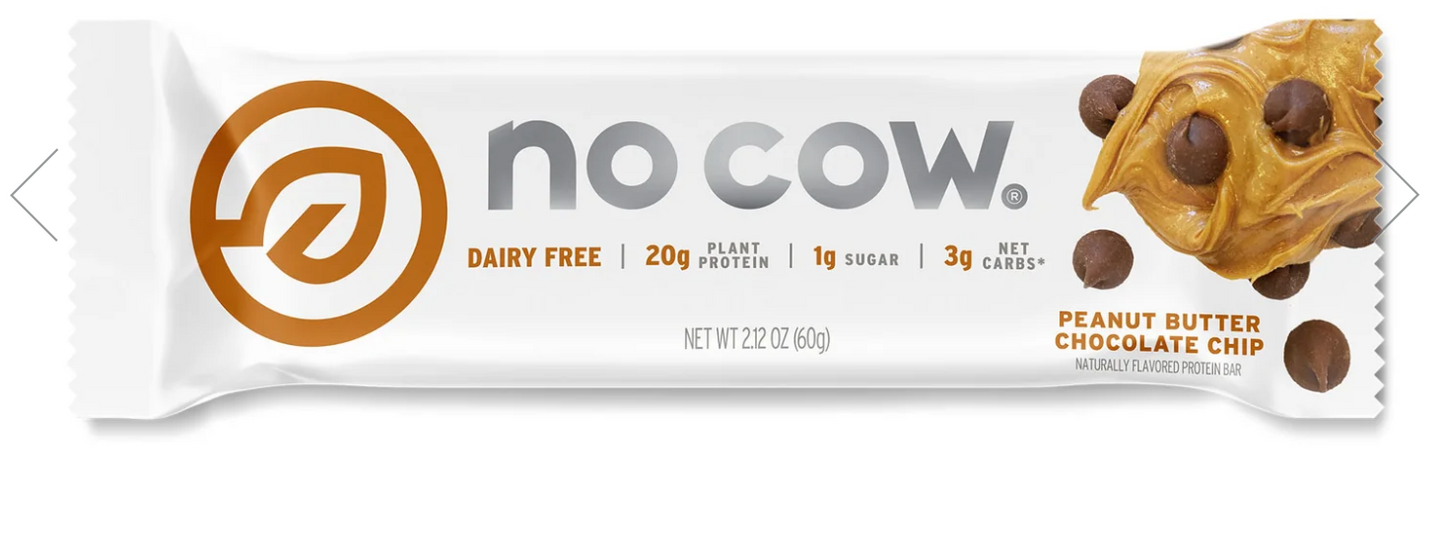 No Cow Peanut Butter Chocolate Chip Protein Bars - Expired June 04 2026