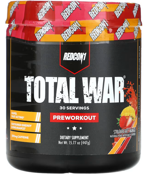 Redcon1, Total War, Preworkout, Strawberry Mango, 15.77 oz (447 g)